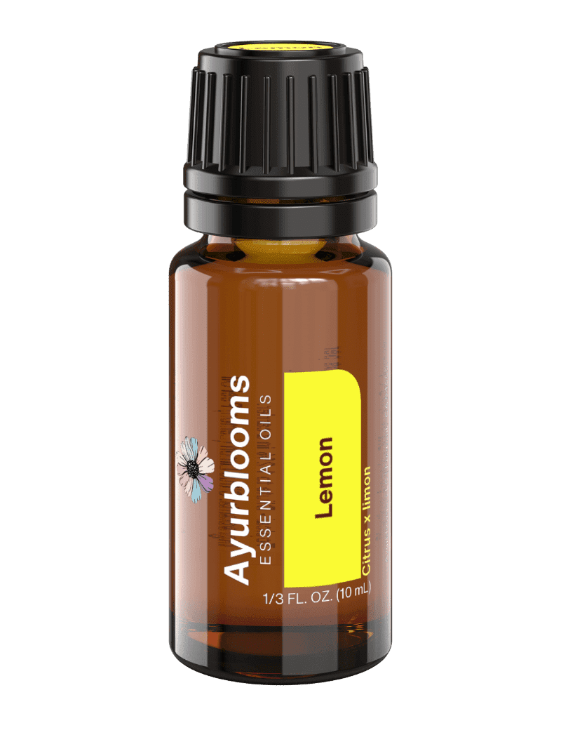 Ayurblooms 10ml Lemon Essential Oil – Front View