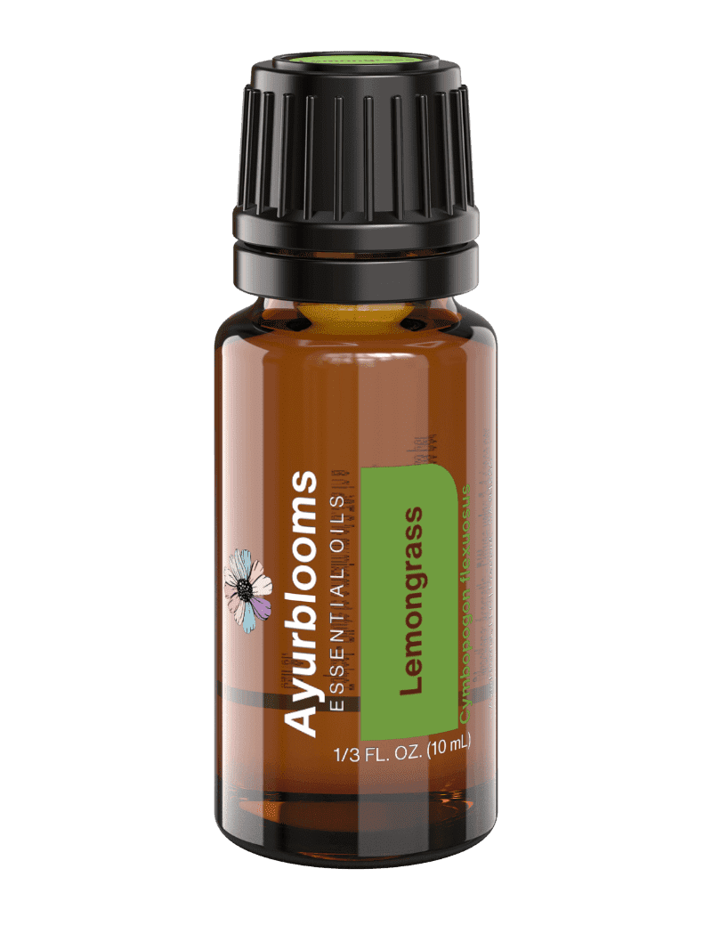 Ayurblooms 10ml Lemongrass Essential Oil – Front View