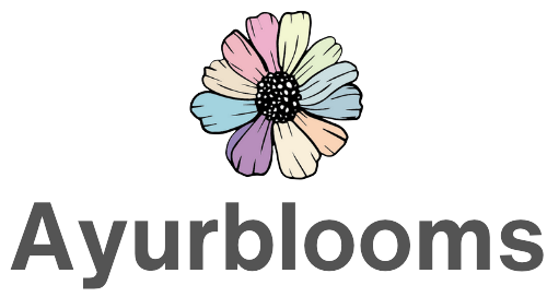 Come explore Ayurblooms' variety of essential oils with our Bloomburst logo.